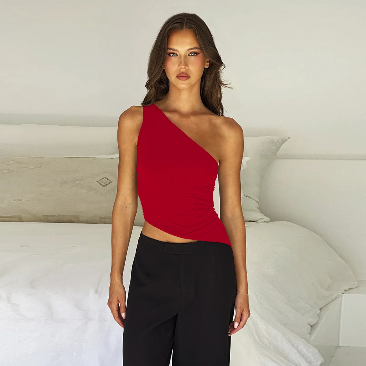 Diagonal Shoulder Strap Top