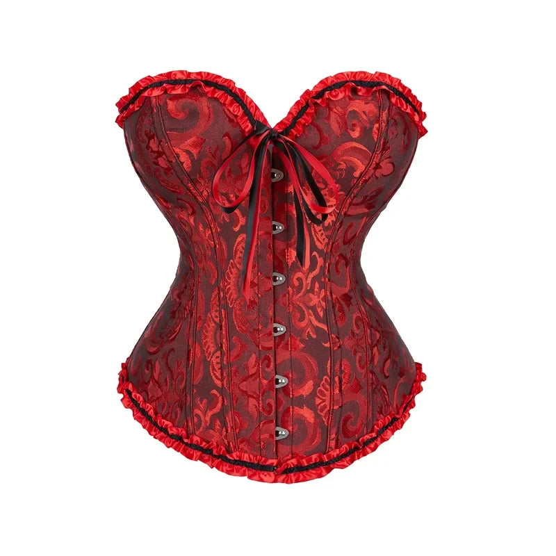 Sexy Floral  Boned Corset